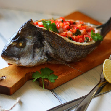 Рыба с сырным суфле и шпинатом - рецепт от Pyramida