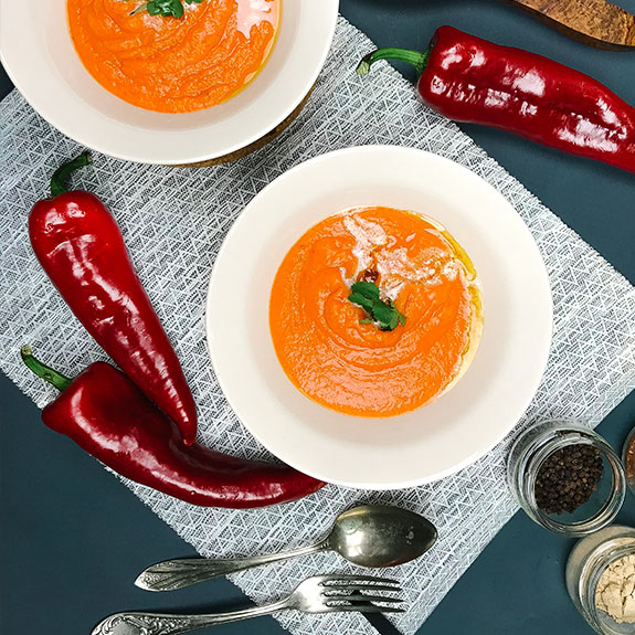 Гарбузовий суп з болгарським перцем і розмарином - Рецепт від Pyramida